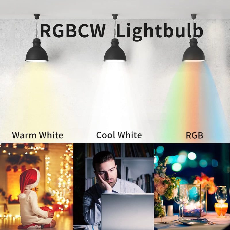 Fitop Alexa Smart Light Bulbs, E14 WiFi LED Lamps Dimmable Light Bulb 4.9W 470Lm+2700-6500K+RGB 16 Million Colors, App Control Compatible with Alexa/Google Home, Voice Control 2 Pack Single E14-2 Pieces