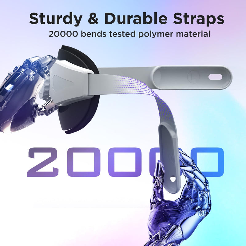 YOGES Head Strap Compatible with Meta Quest 3S & Quest 3, Comfort Head Strap for Elite Strap Replacement for Quest 3 Accessories Adjustable Lightweight VR Headset Strap 18.9"-26.7"