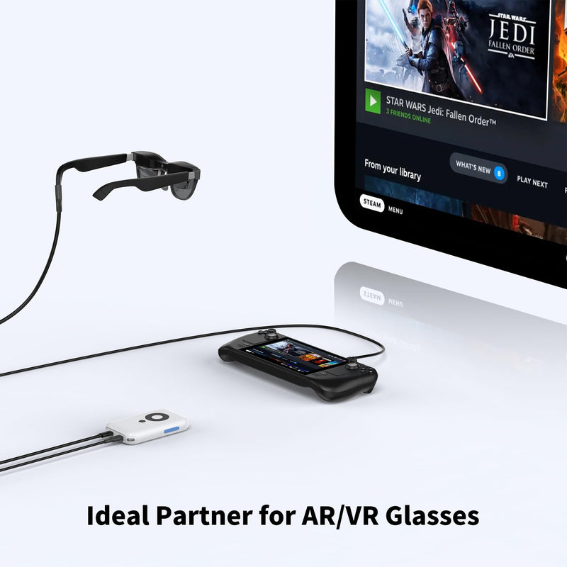 fairikabe AR Glasses Cable USBC to USBC 2M / 6.6FT, 4K60Hz USB C Display Cable for AR Glasses USB-C Monitor Portable Monitors, 10GB 60W 4K Video Cable for Xreal One, Xreal Air and More 6ft