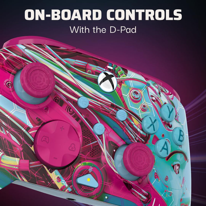 PDP Gaming REMATCH GLOW Enhanced Wired Controller Licensed for Xbox Series X|S/Xbox One/PC/Windows, Mappable Back Buttons, Advanced Customizable App - Android Dreams (Glow in the Dark) Android Dreams (Glow in the Dark)