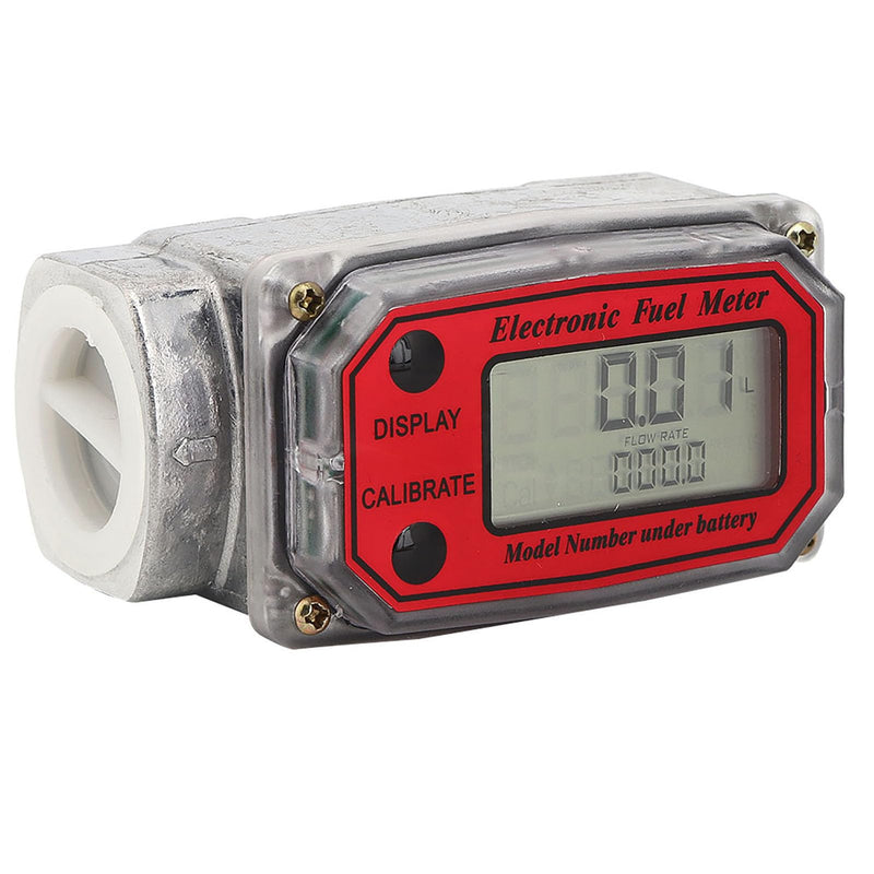 Fuel Flow Meter, Mini Digital Turbine Flowmeter, Diesel Fuel Flow Meter, 10-200L, 1 Inch NPT Flowmeter