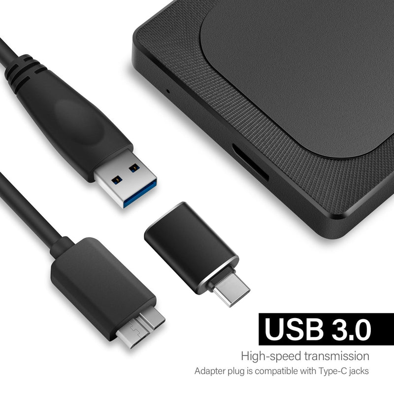 500GB External Hard Drive Ultra Slim Portable HDD-USB 3.0 for PC, Mac, Laptop, PS4, Xbox one,Xbox 360 HD-A4 500GB