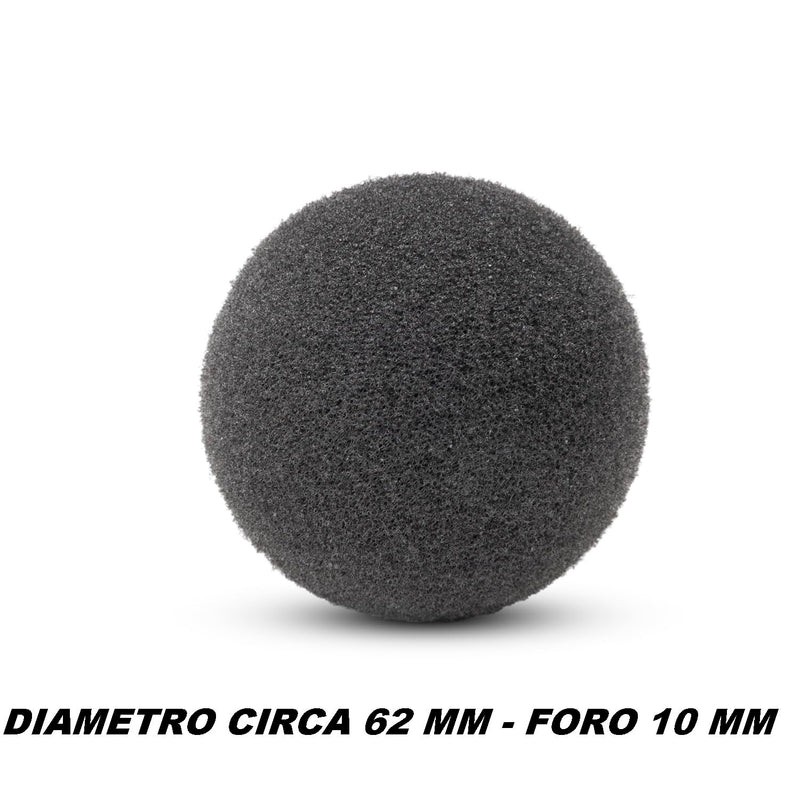 Professional wind protection sponge for sound level meters, wind protection sponge, diameter approx. 62 mm, inner hole 10 mm, optimal protection for precise audio measurements