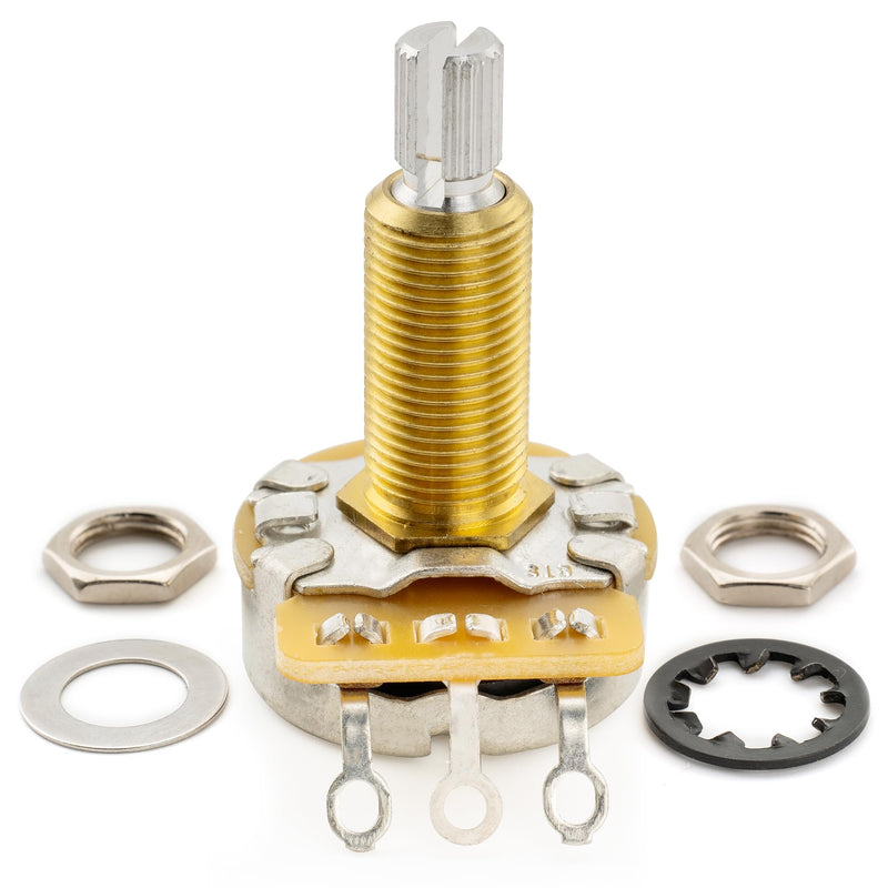 CTS 450 A500K Pots Long Split Shaft 3/4 Inch 10% Audio Taper Potentiometers for Electric Guitar Bass (Set of 4) Long Shaft A500K x 4