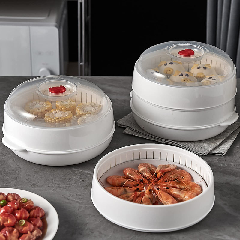 Microwave Vegetable Steamer, Microwave Steamer for Vegetables, Microwave Heating Bowl, Micro Cookware for Cooking (3 - Layer) 3 - Layer