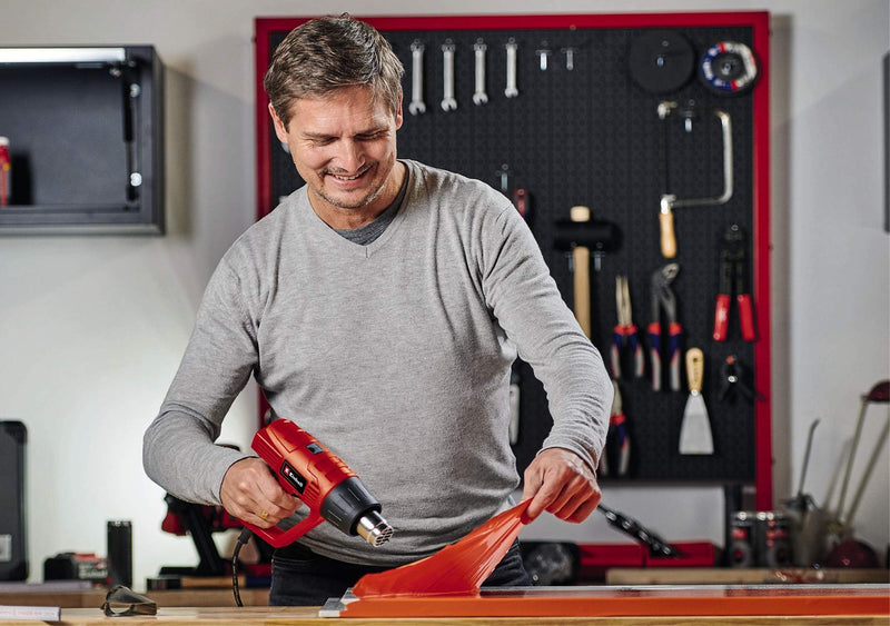 Einhell hot air gun TC-HA 2000/1 (2,000 W, 2 temperature levels 350°C/550°C, 2 power levels, overheating protection, including 2-piece accessories)