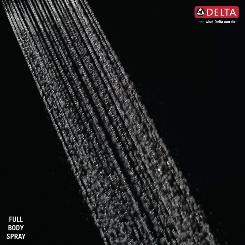 Delta Faucet Modern 5-inch Single-Spray Shower Head, Black Square Shower Head, High Pressure Shower Head, 1.75 GPM Flow Rate, Matte Black RP101846BL