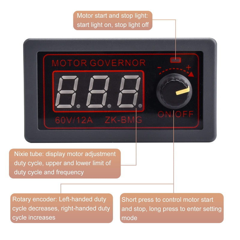 VOKTTA PWM speed controller DC 12V 24V 60V 500W motor speed controller electric motor speed controller with PWM signal generator driver module