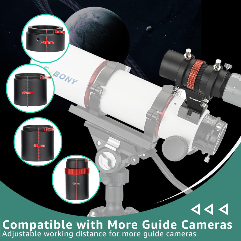 SVBONY SV165 40mm Mini Guide Scope, F4 Finder Scope with Scale, Astronomy Accessories Compatible with ZWO QHY Orion Auto SV305 Pro Telescope Cameras for Deep Sky Photography