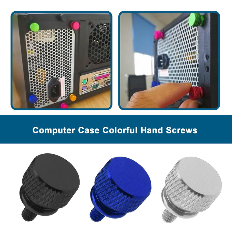 Create idea 10Pcs M3.5 6-32 Computer Case Thumbscrews PC Case Thumb Screws Aluminum Alloy Case Anodized Hand Fastener Computer Accessories
