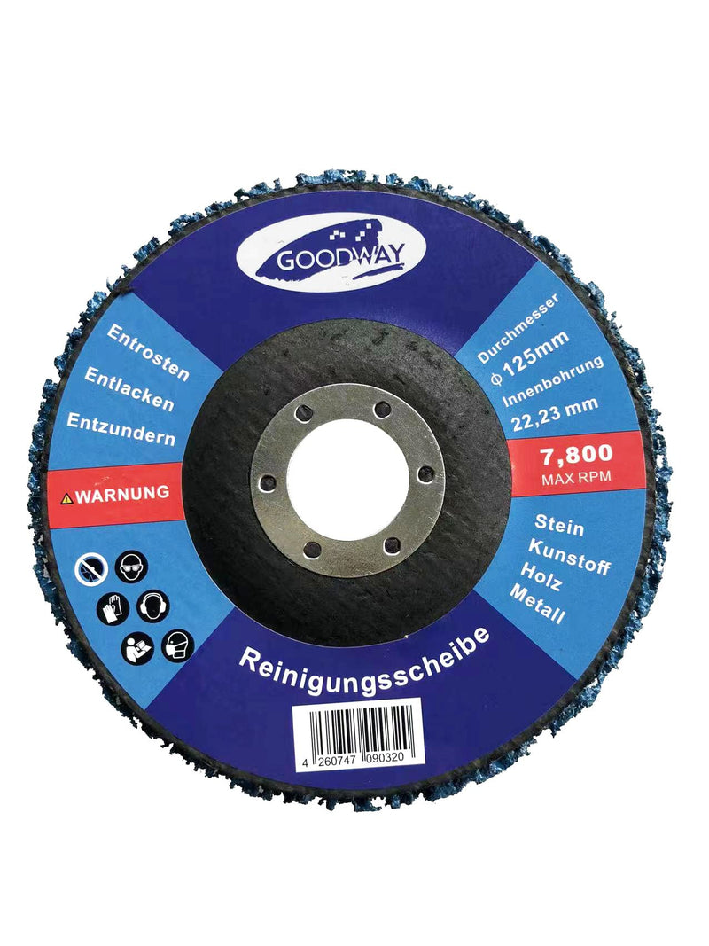 Cleaning disc set, CSD grinding disc, Ø 125 mm, 5 pieces - MIX, cleaning disc coarse cleaning disc, for rust removal, weld seams, remove paint, rust and oxidation