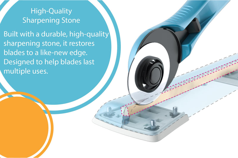 TrueCut TrueSharp Linear Rotary Blade Sharpener | Manual Sharpener for 28mm, 45mm, and 60mm Rotary Cutter Blades | Manual Blade Sharpener for Quilting, Sewing, Crafting & More