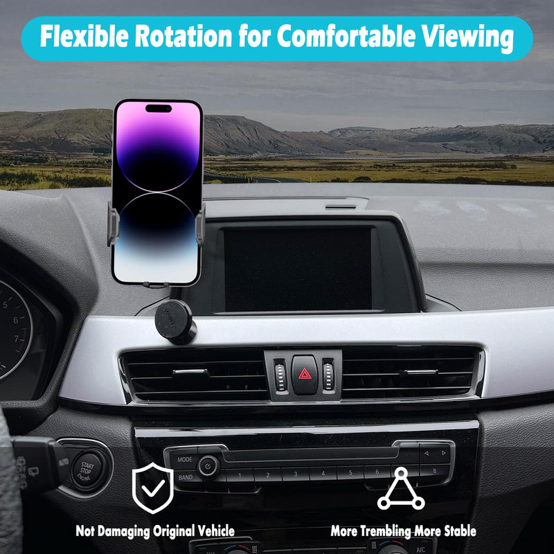 Car Phone Holder Fits for BMW X1/X2 2016-2019 Accessories(Only fit for 6.5-Inch Screen),Thick Cases Friendly,Cell Phone Mount for 4.7-7 in Phones X1/X2 2016-2019(6.5 in Screen)