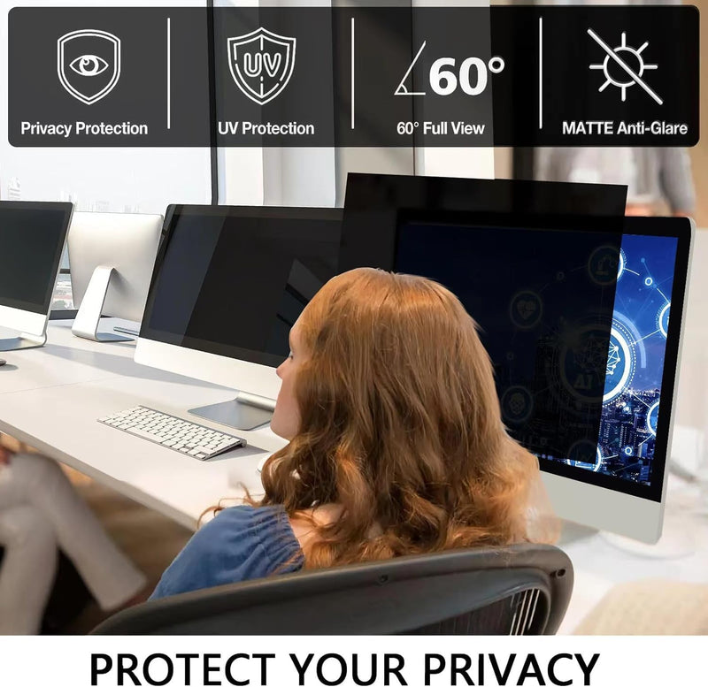 32 Inch Computer Monitor Privacy Screen Filter - Eye Protection Anti Glare Blue Light Filter