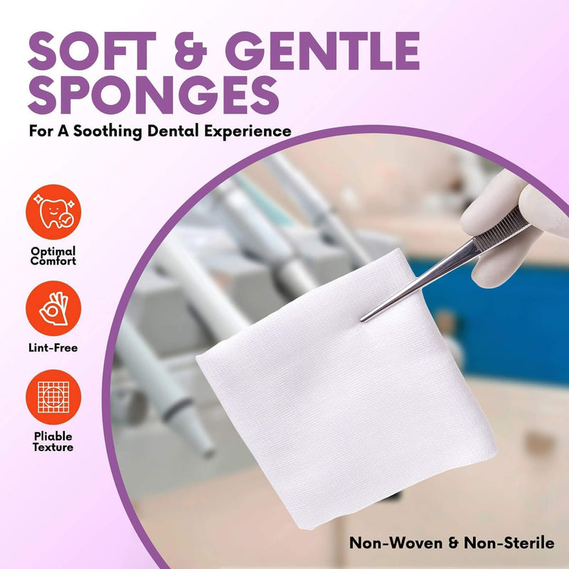 HEALQU 800 Gauze Pads 3x3 - (4x200 Value Pack) 4-Ply Non-Woven Sponges, Non-Sterile | Ultra-Absorbent Lint-Free Medical Squares | Bulk Gauze for Wound Care, Dental, Esthetic Wipes & First Aid Sponges 3x3 (200 Pack X4)