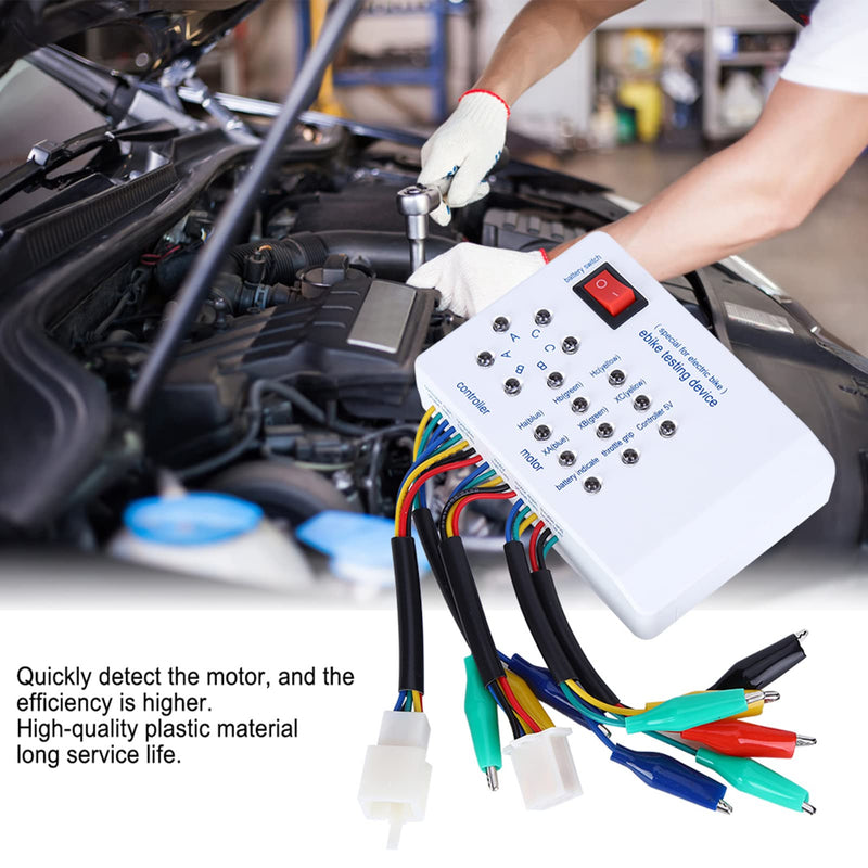 9V Battery Powered Brushless Electric Car Engine Tester, Scooter Motor Controller, E-Bike Detector with English Manual for DIY Automotive Woker