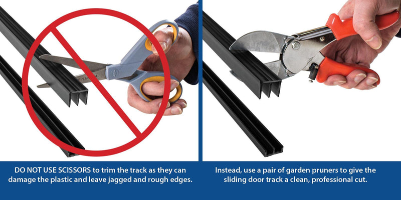 1/8" Panel Sliding Door Track - 48" Black Plastic Upper & Lower Set, USA Made, Pack of 1 - Outwater 4 Feet (48 Inches)