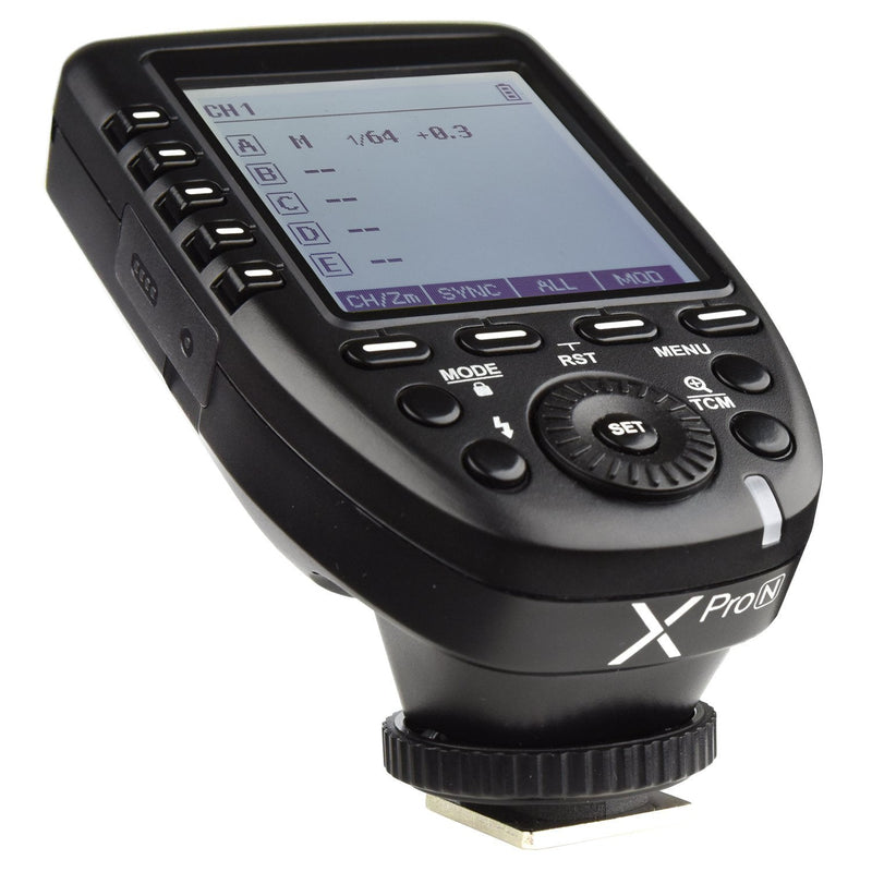 GODOX XPro-N i-TTL Auto Flash Flash Trigger Transmitter Compatible with Nikon Cameras, Supports 1/8000s High-Speed Sync, Exposure Compensation, Modeling Flash