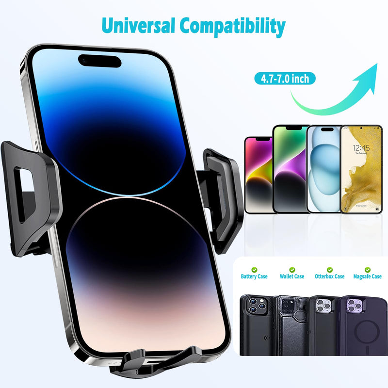 Car Phone Holder Fits for Toyota Venza XU80 LE XLE 2021-2023 Accessories(Only fit for 12.3-Inch Screen),Thick Cases Friendly,Cell Phone Mount for 4.7-7 in Phones