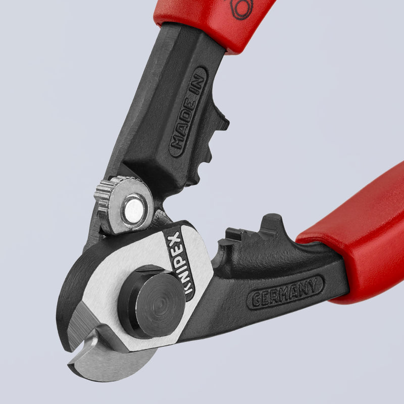 Knipex Tools 95 62 190 Wire Rope Cutters, 7 1/4-Inch, Comfort Grip 7 1/4-Inch, w/ Comfort Grip