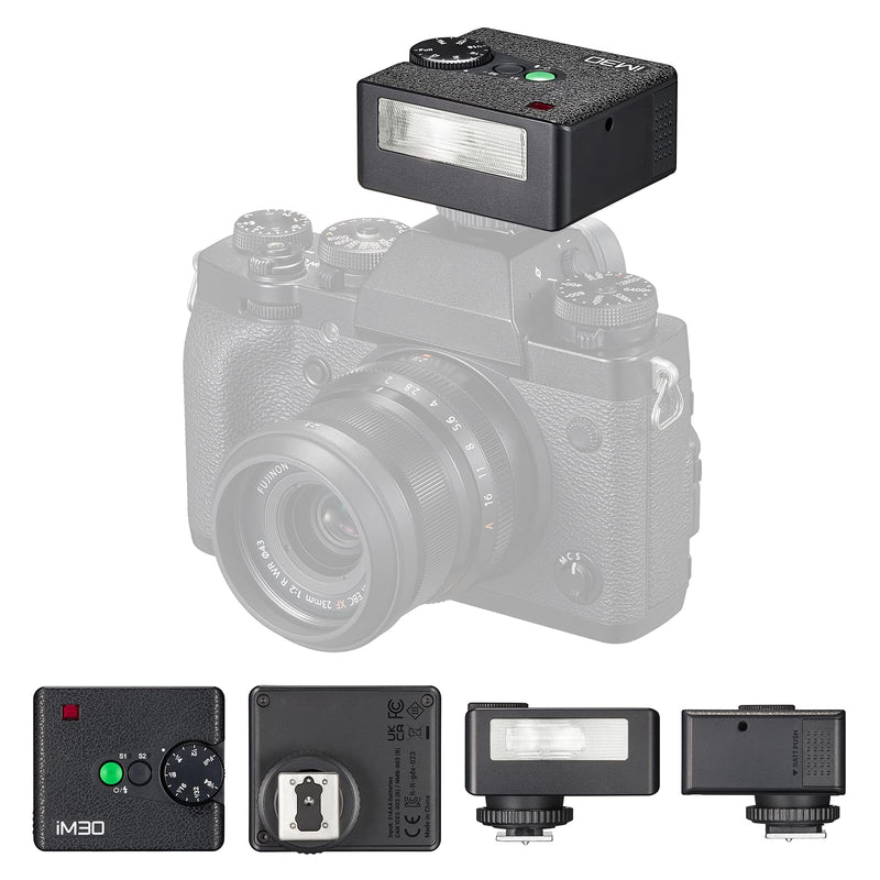 Godox IM30 Mini Camera Flash, Super-Portable 78g Pocket Sized, 7 Level Dimming, GN15, 230 Full-Power Flashes 3.6s Recycle Time Compatible with Canon/Nikon/Sony/Fujifilm Camera