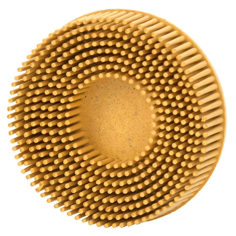 Bristle Brush Disc 3 Inch Rubber Abrasive Brush Polishing Grinding Disc for Burr Rust Removal(Yellow) Yellow