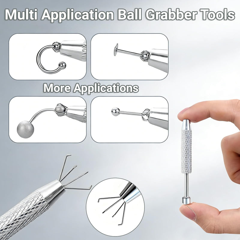 Zidoley Piercing Insertion Aid Set, 19-Piece Insertion Aid Accessories, 14G 16G 18G 20G Piercing Needles and Ball Unscrewers, Changing Aid Tool for Ear, Nose, Lip, Belly, Tongue