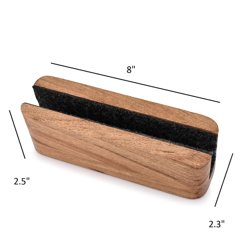 EDHAS Laptop Holder Acacia Wood Vertical Laptop Stand for Desk Compatible with Apple MacBook, Microsoft Surface, Gaming Laptops, IPad, Tablets (8" x 2.3" x 2.5")