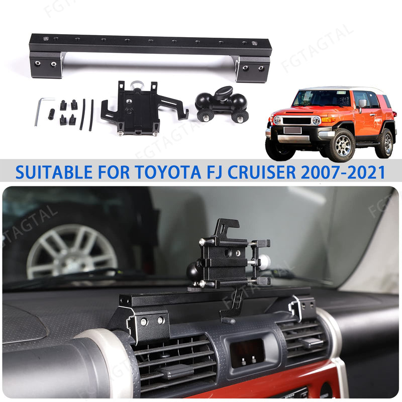 Car Phone Holder Fit for Toyot@ FJ Cruiser 2007-2021, Multifunctional Dash Panel Track Cell Phone Mount for Car Dashboard Air Vent, Handsfree Dash Phone Stand (G Style)