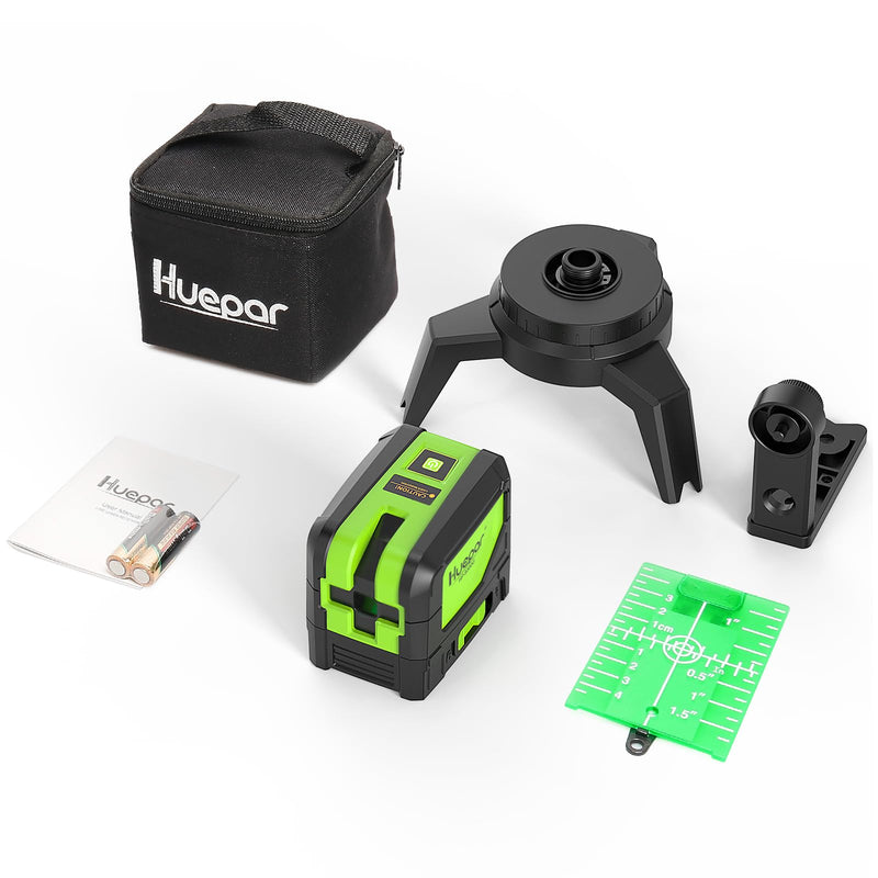 3 - Plumb Dot Laser Leveler Tool (No Laser Line), Huepar 3 Spots Laser Self-Leveling Green Plumb Bob for Soldering and Points Reference Positioning, 197Ft Working Range, Battery Included - 9300G 9300G Laser Level