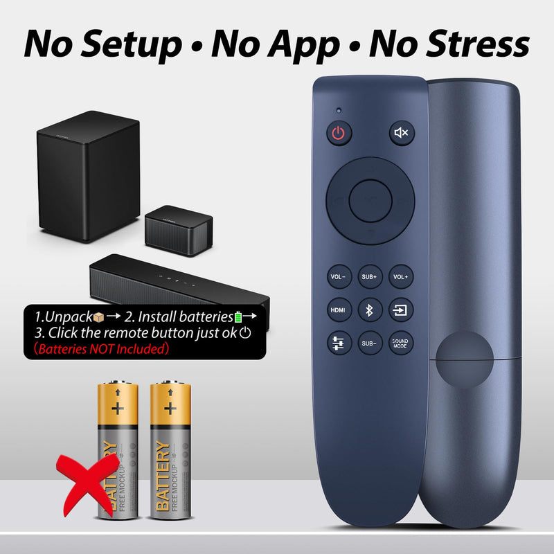 New Replace Soundbar Remote Control for Onn 100002634 42" 5.1. 2. Dolby Atmos Sound Bar
