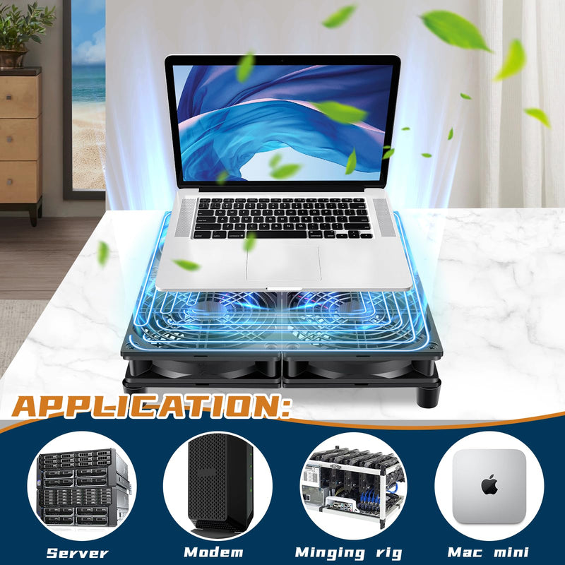 4 x 120mm Small Flat Computer Cooling Fan with Variable Speed Controller for DIY Electronics Router Media TV Box Cabinet Server Equipment Exhaust Ventilation 4 x 120mm