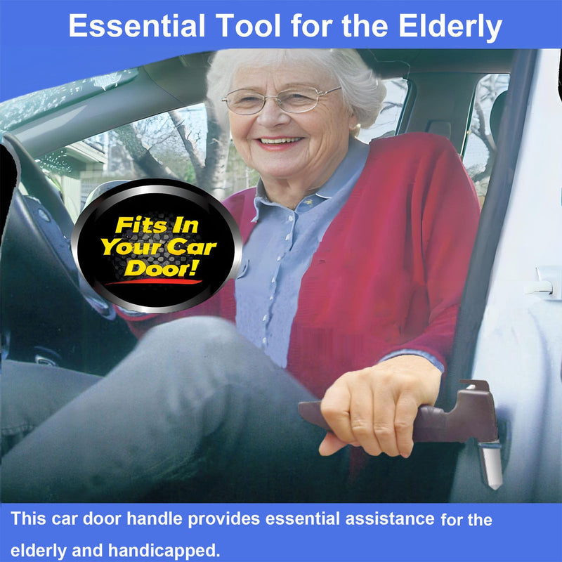 Car Door Handle for Elderly, 2 Pack Car Assist Handles for Elderly, Car Door Support Handle for Seniors and Handicapped, Black