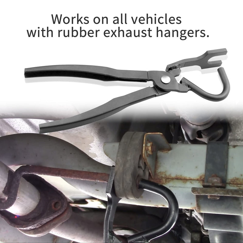 Exhaust Pliers Hanger Bracket Removal Pliers Separates Rubber hanger Pliers Supports 38350 Pliers for All Car Pipe Exhaust Hanger Bracket Great Automotive Tools, Black