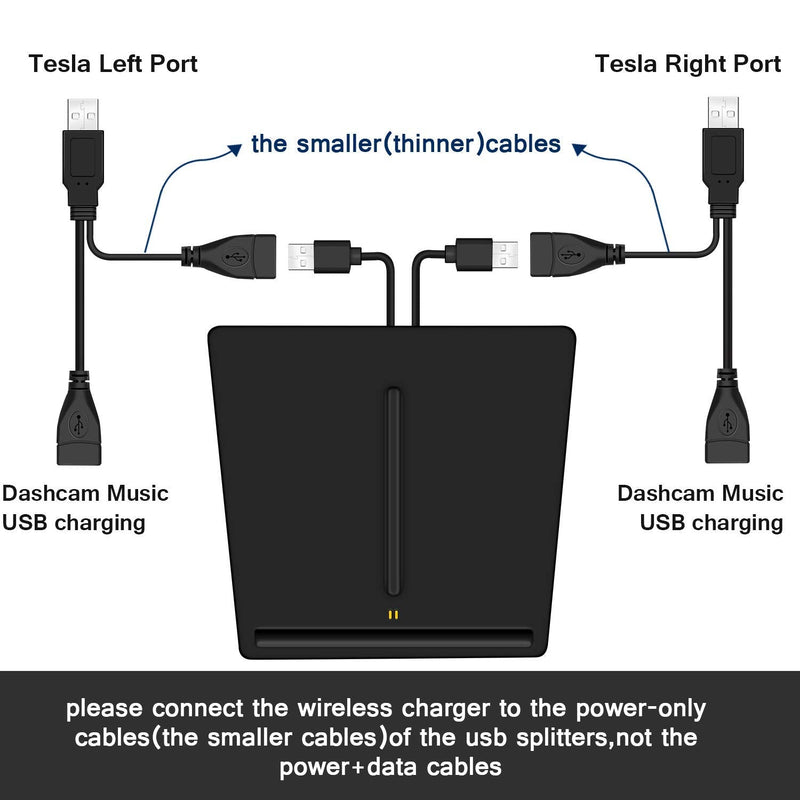 VXDAS Wireless Charger, Dual 10W QI Wireless Phone Charging Pad M3 Car Center Console for Tesla Model 3 Accessories Panel with 7pcs Custom Cup Mat Center Console Liner mat-Upgrade