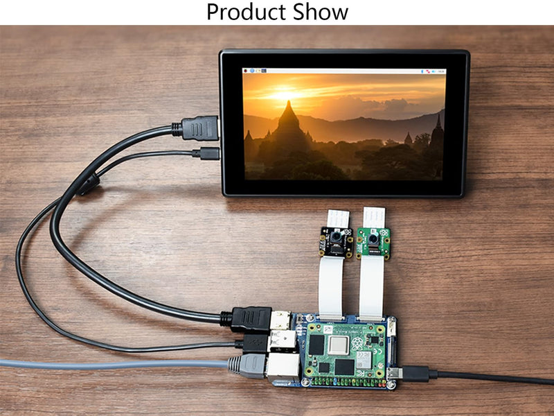 Mini Base Board (B) for Raspberry Pi Compute Module 4 Lite/eMMC Series Module,Onboard Dual MIPI CSI Camera Ports/DSI/RTC/FAN/HDMI/USB/RJ45 Gigabit Ethernet/TF Card Slot/M.2 Slot Connectors B Version Base Board