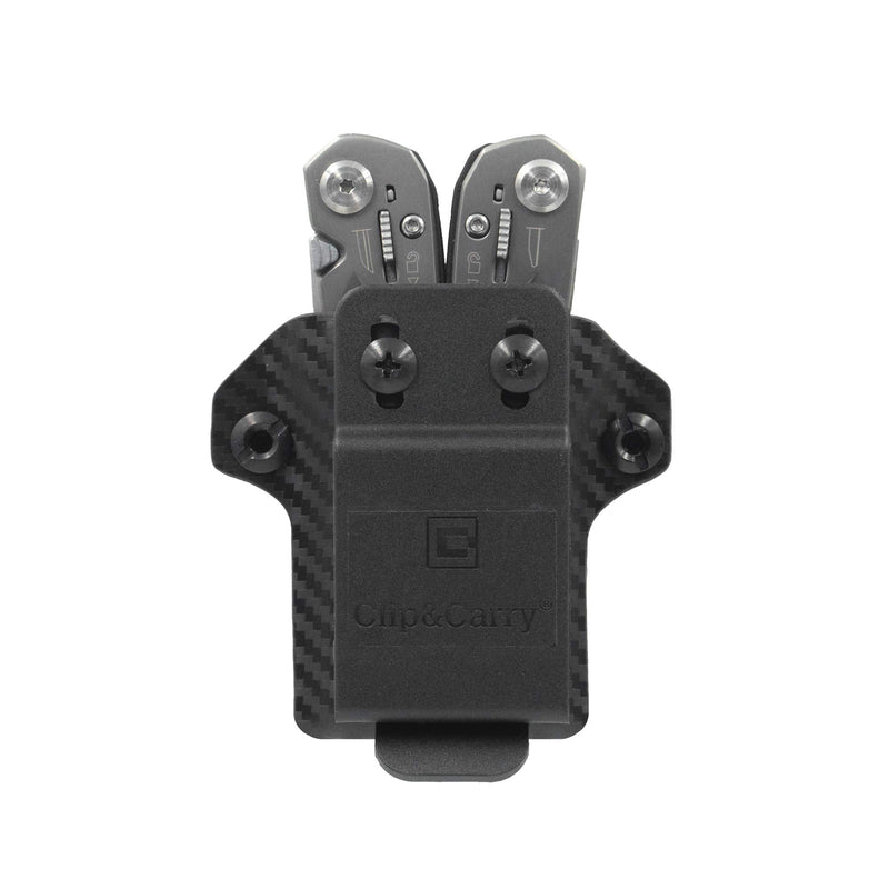 Clip & Carry Kydex Multitool Sheath for the Gerber Suspension - Made in USA - EDC Multi Tool Sheath Holder Holster Cover - Carbon Fiber Black