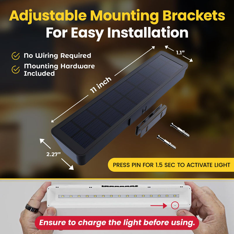 Brighticonics Solar Address Sign Light – IP65 Waterproof LED Lighted House Numbers – Easy to Install, Auto Dusk to Dawn ON/Off, Outdoor Solar Address Signs for Yard, Homes, Business - Cold White 6000K Black - 6000K Cold White Single Pack