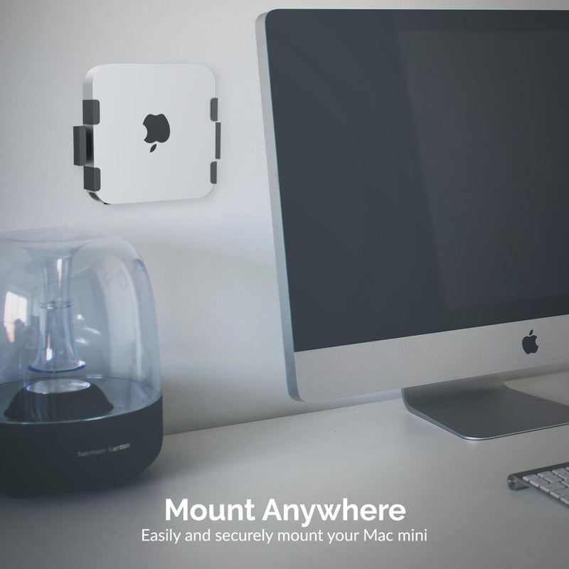 SABRENT Mac Mini VESA Mount/Wall Mount/Under Desk Mount [Black] (BK-MABM) Black