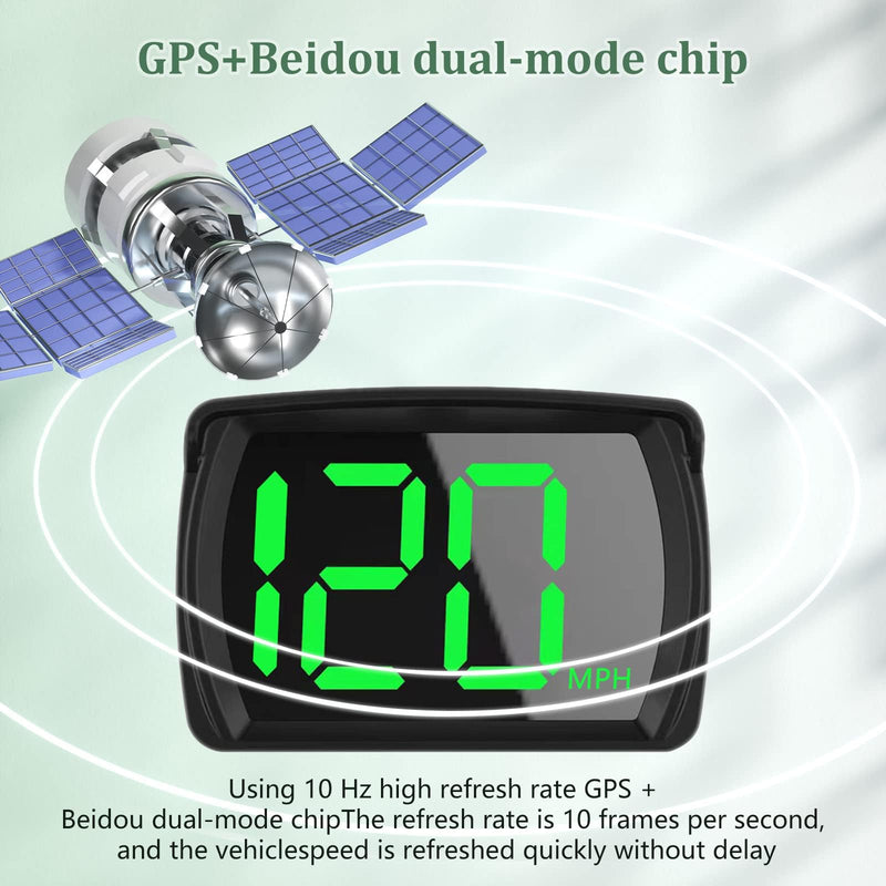 New Speedometer Y03 HUD GPS Digital Speed Meter MPH Speedo Head Up Display for Cars Trucks, USB Cable Plug & Play (Y03)