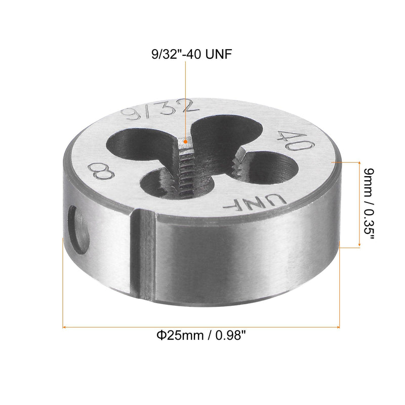 sourcing map Round Thread Cutting Jaws 9/32"-40 UNF Alloy Tool Steel Machine Thread Repair Hand Tool