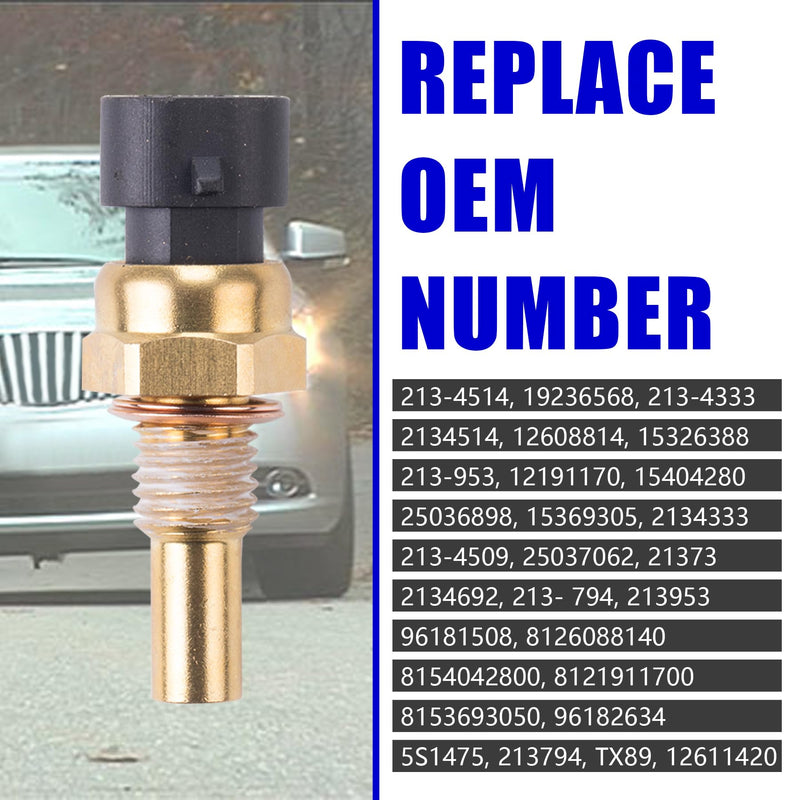 Engine Coolant Temperature Sensor and Pigtail Connector for Buick Lacrosse, Chevy Camaro Impala Silverado Express Equinox Suburban Tahoe,GMC Sierra Yukon,Saab 9-7x,Saturn Vue and More