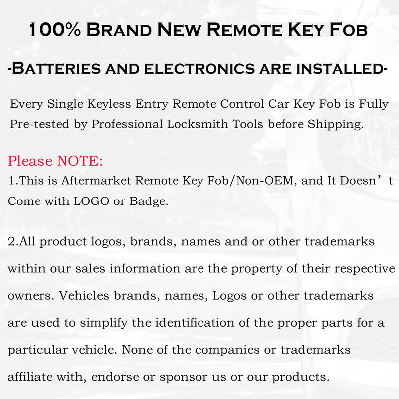 Key Fob Remote Replacement Fits for Chevy Silverado GMC Sierra 1500 2500 3500 2014 2015 2016 2017 2018 2019 2020 GMC Canyon Chevrolet Colorado 2015-2021 Keyless Entry Remote Start M3N-32337100