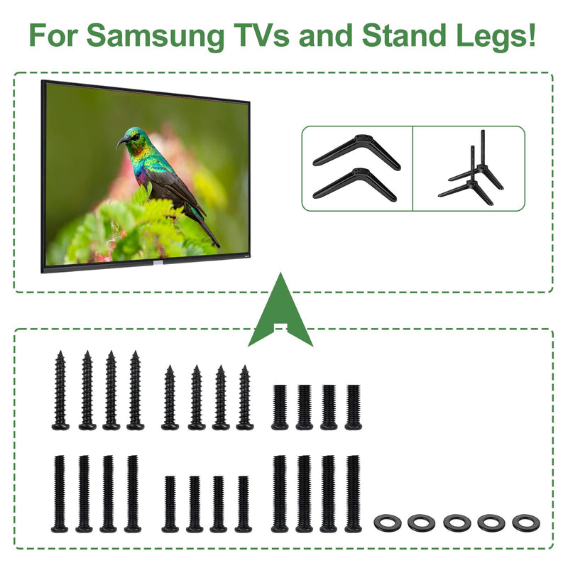 TV Stand Screws and Washers for Samsung TV Legs Screws, for Samsung 32" 40" 43" 45" 50" 55" TV Feet