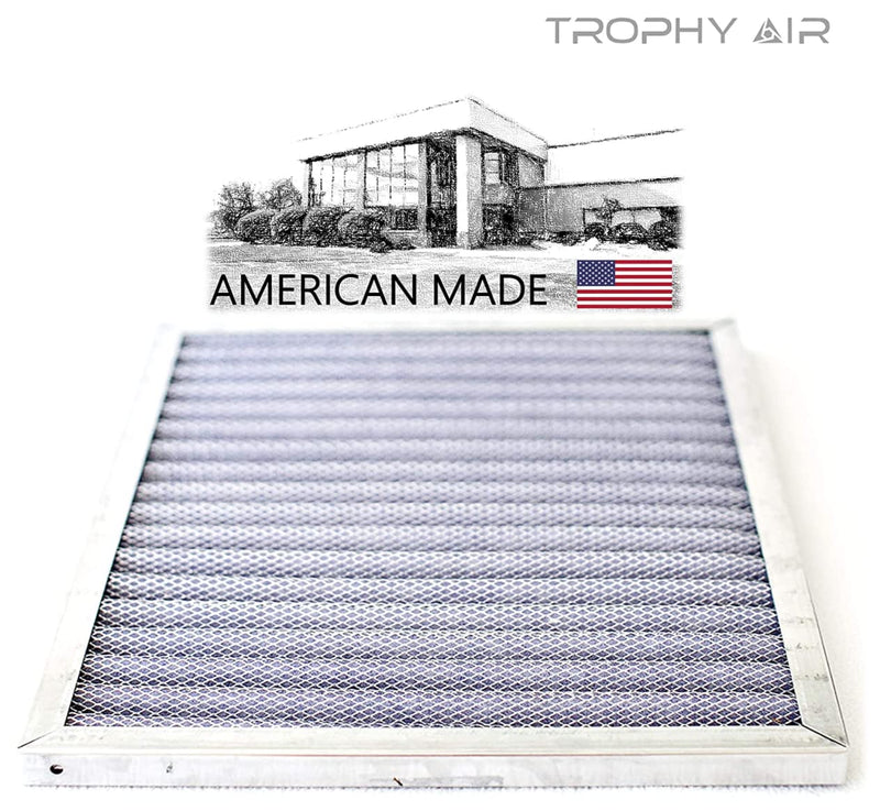 20x20x1 | Trophy Air | Merv 8 | Washable Furnace Filter | Lifetime HVAC & Furnace Air Filter | Washable | Superior particle-holding Ability | Premium Quality Aluminum 20x20x1