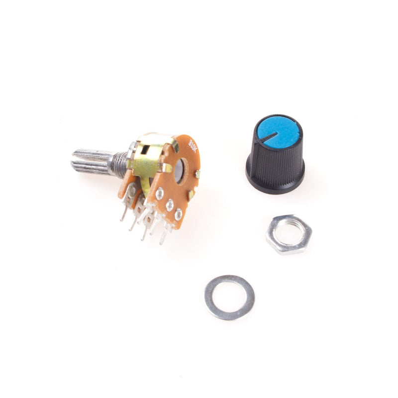 WH148 B10K Dual Stereo 6-Pin Potentiometer with Nuts and Discs Pack of 10