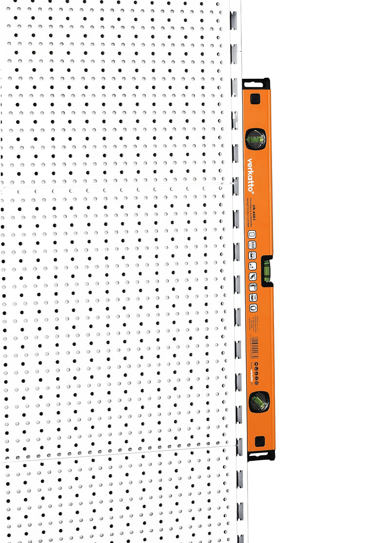 MIVOS - Aluminum spirit level 80 cm with mirror function - 3 precise levels - spirit level with increased measuring accuracy and ergonomic aluminum profile 800 mm