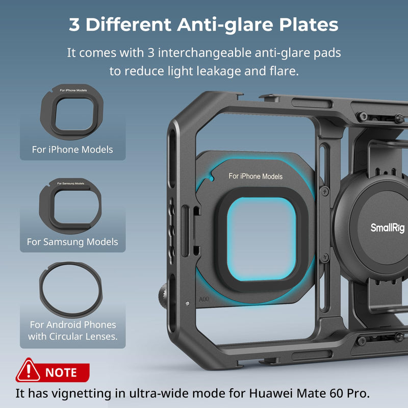 SMALLRIG 67mm Magnetic Filter Ring Adapter for Universal Mobile Video Cage 4597 4704 4596, Strong Magnetic Two-Way Attraction, for SMALLRIG 67mm Phone Magnetic Filter Series - 4843