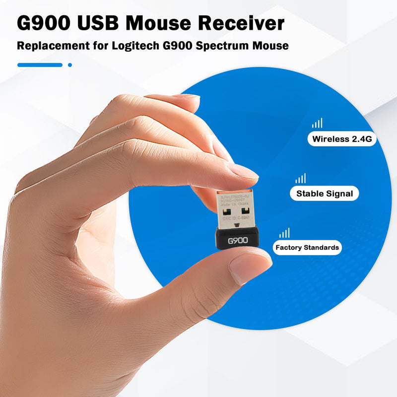 G900 USB Receiver, 2.4G Dongle Adapter for G900 Spectrum Mouse