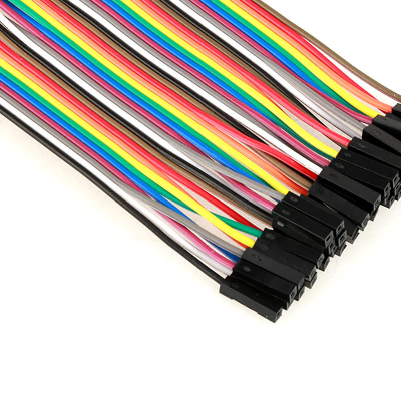Dupont Wires, 5PCS Wire Colorful 10Cm Jumper Wire Cable F2F Jumper Femmina 5Cm Breadboard Jumper Wires 40 Pin Wire Female to Female Ribbon Cable